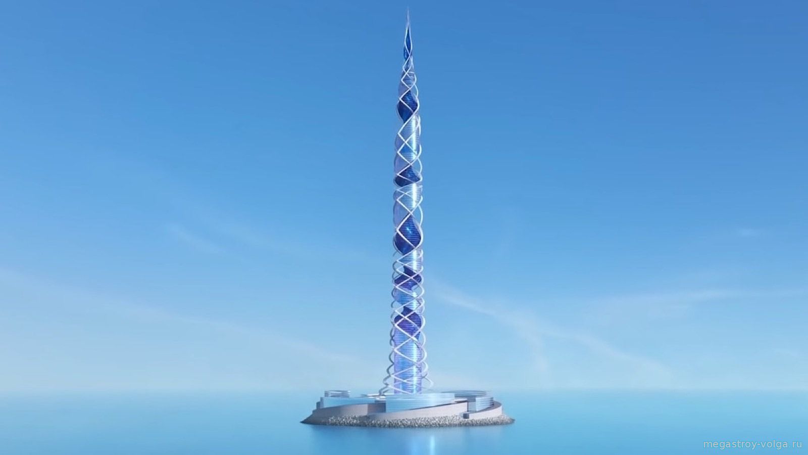 В основе конструктивного решения башни лежит инновационная диагональная схема